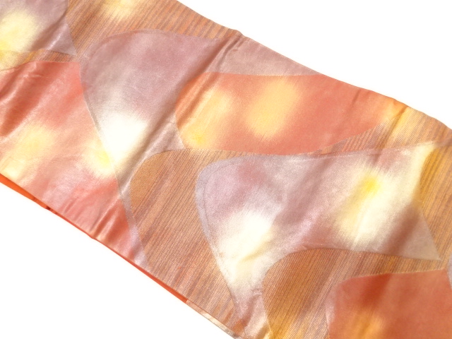 遠山模様織り出し　名古屋帯